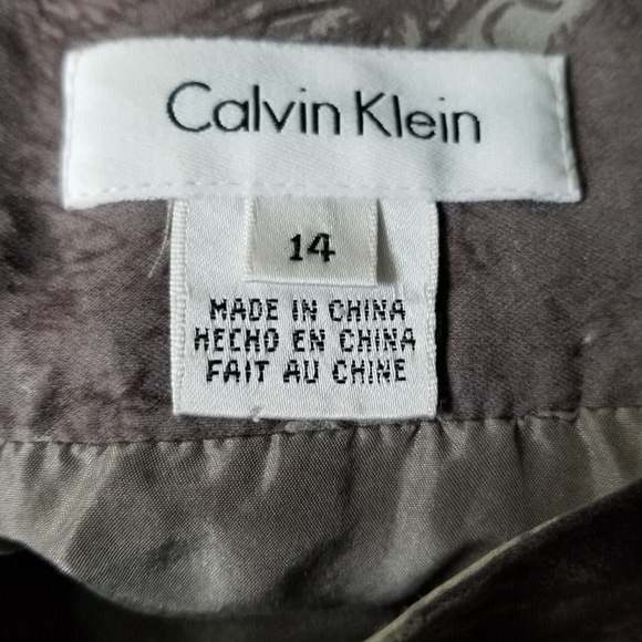 Calvin Klein Silk Botanical Skirt size 14 - Picture 3 of 4